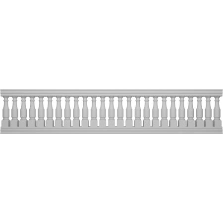 Ekena Millwork Fiberthane Hamilton Balustrade Railing Kit Style J (6 7/8" On-Center Spacing to Pass 4" Sphere Code) BALK37X168HMJ